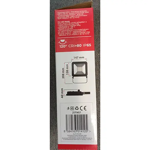 Photo de l’avis officiel: STREND PRO Projecteur LED — risque: Choc électrique