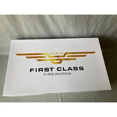 Photo from the official notice: First class fireworks Black &amp; White - Bianco — burns & damage to sight risk