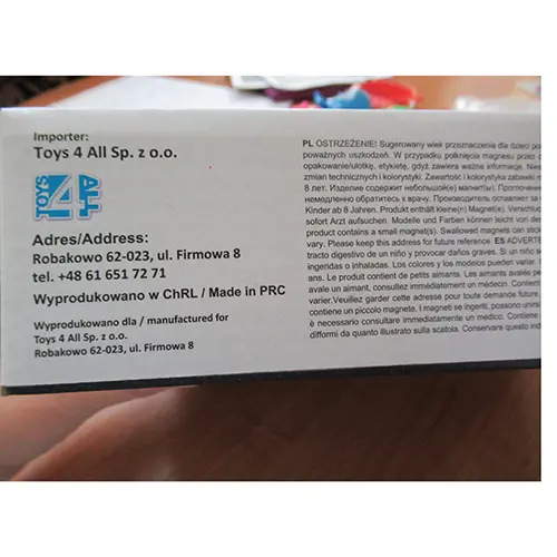 Photo de l’avis officiel: Toys4All MAGNETIC BLOCKI Jouet magnétique — risque: Blessures