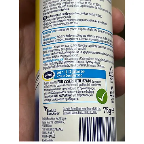 Photo de l’avis officiel: Scholl Fresh Step Déodorant — risque: Risque chimique