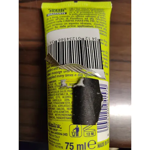 Foto do aviso oficial: MilMil Crema mani protettiva vellutante Creme para as mãos — risco: Químico