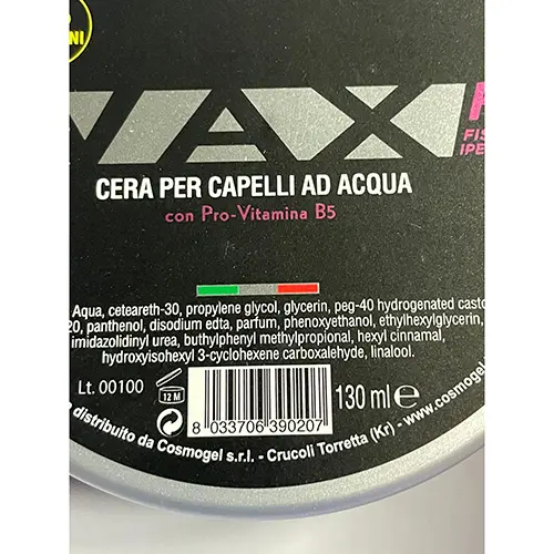 Foto dell’avviso ufficiale: U&amp;ME Cera per capelli ad acqua — rischio: Rischio chimico