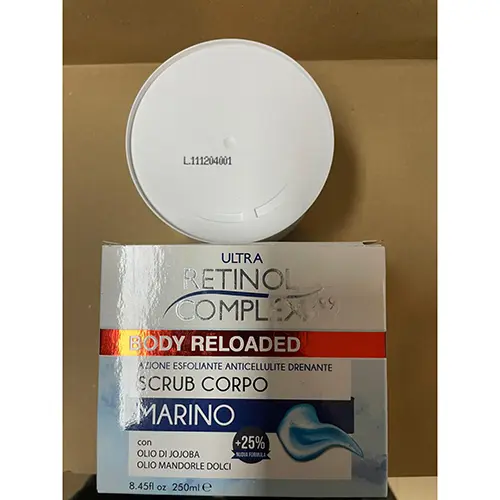 Photo de l’avis officiel: Ultra retinol complex Scrub corpo marino Crème pour le corps — risque: Risque chimique
