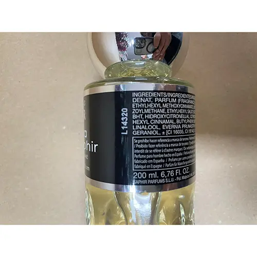 Photo de l’avis officiel: Saphir parfums Tierra de Saphir — risque: Risque chimique