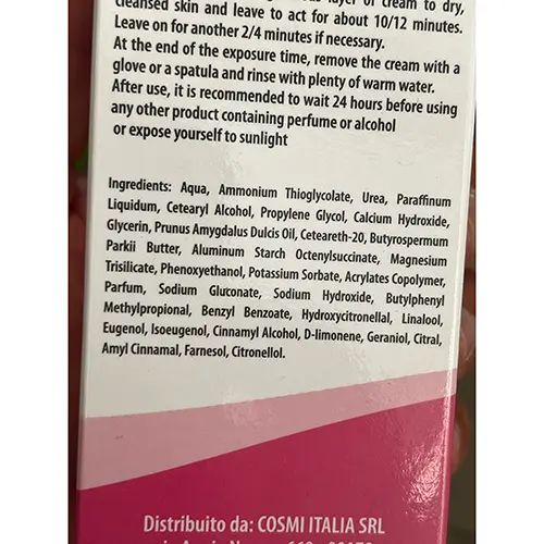 Foto dell’avviso ufficiale: Cosmi Crema depilatoria gambe e corpo — rischio: Rischio chimico