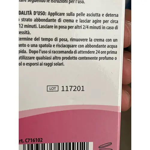 Foto dell’avviso ufficiale: Cosmi Crema depilatoria gambe e corpo — rischio: Rischio chimico