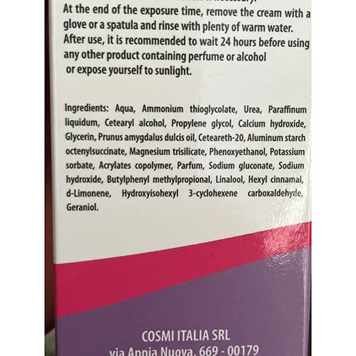 Foto dell’avviso ufficiale: Cosmi Crema depilatoria gambe e corpo — rischio: Rischio chimico