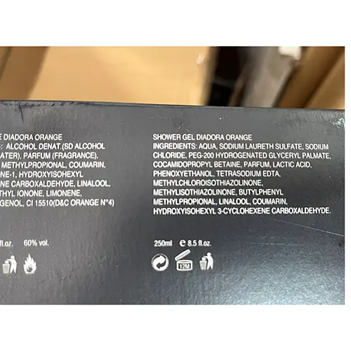 Photo de l’avis officiel: Diadora Energy Fragance Ensemble de cosmétiques — risque: Risque chimique