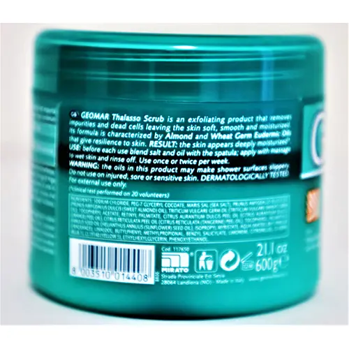 Photo de l’avis officiel: Geomar Thalasso Scrub Lotion pour le corps — risque: Risque chimique