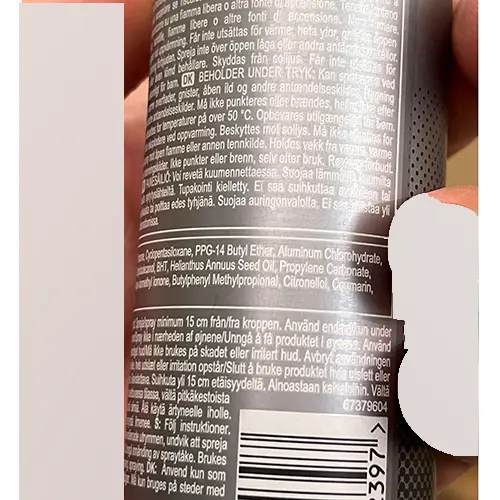 Photo de l’avis officiel: Dove Men Care Déodorant — risque: Risque chimique