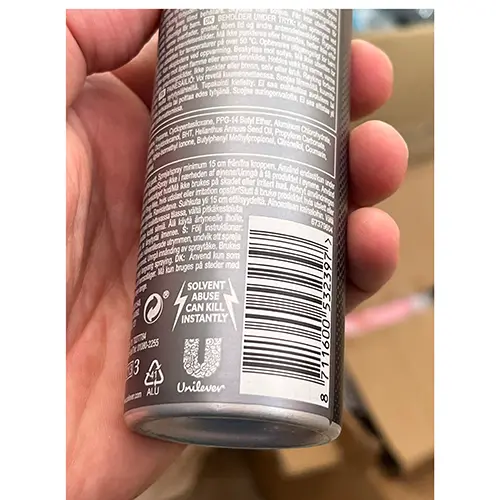 Photo de l’avis officiel: Dove Men Care Déodorant — risque: Risque chimique