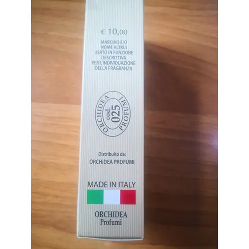 Photo de l’avis officiel: Orchidea Profumi Blak Orchide Eau de toilette — risque: Risque chimique