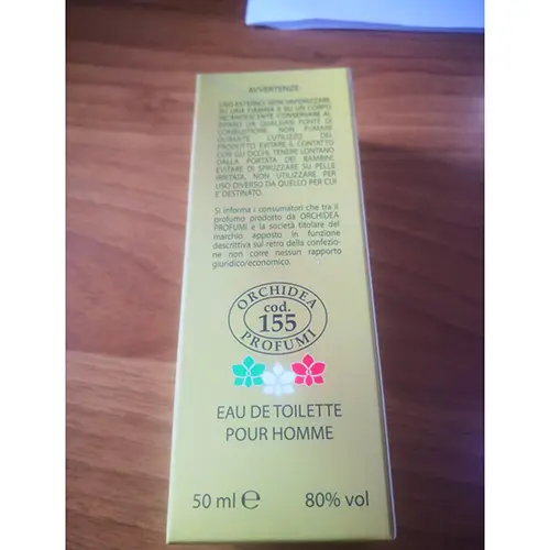 Photo de l’avis officiel: Orchidea Profumi Milione Laky Parfum — risque: Risque chimique
