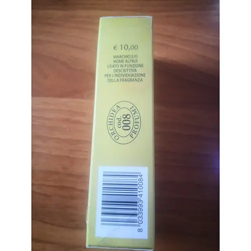 Photo de l’avis officiel: Orchidea Profumi Ladi Milione Parfum — risque: Risque chimique
