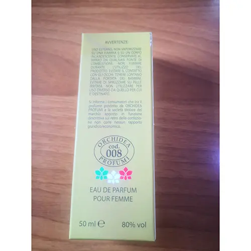 Photo de l’avis officiel: Orchidea Profumi Ladi Milione Parfum — risque: Risque chimique