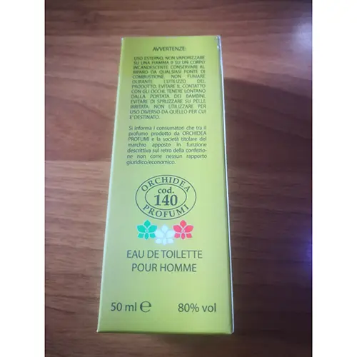 Photo de l’avis officiel: Orchidea Profumi Milione Parfum — risque: Risque chimique