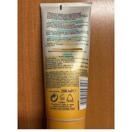 Photo de l’avis officiel: L'OREAL PARIS Nutridore slim Crème pour le corps — risque: Risque chimique