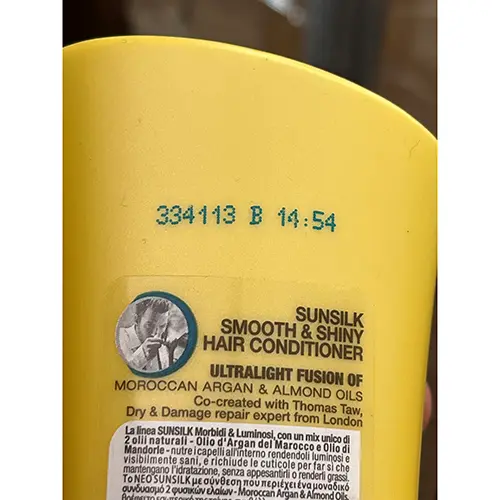 Photo de l’avis officiel: Sunsilk Morbidi e luminosi Après-shampooing — risque: Risque chimique
