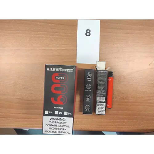 Photo de l’avis officiel: QST® Wild Wild West Cigarette électronique jetable — risque: Risque chimique