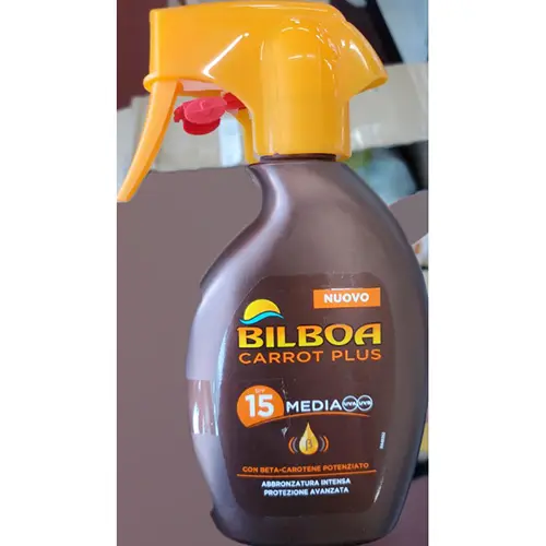 Foto do aviso oficial: BILBOA Carrot Plus Latte solare protezione 15 media Protetor solar — risco: Químico