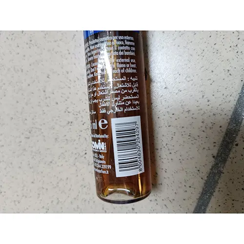 Photo de l’avis officiel: Comin parfum Mirto e Ambra Eau corporelle parfumée — risque: Risque chimique