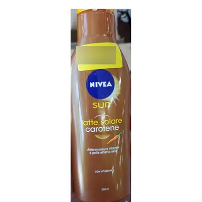 Foto dell’avviso ufficiale: Nivea Latte solare carotene — rischio: Rischio chimico