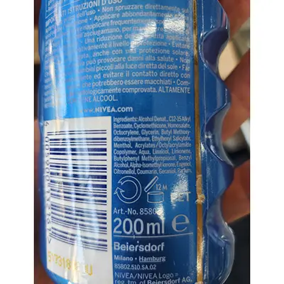 Photo de l’avis officiel: Nivea Sun protect &amp; refresh Spray solaire — risque: Risque chimique (A12/02137/24)