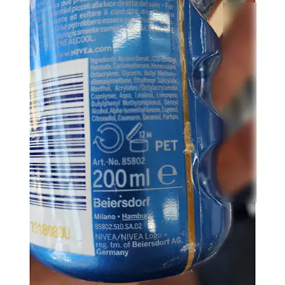 Photo de l’avis officiel: Nivea Sun protect &amp; refresh Spray solaire — risque: Risque chimique (A12/02137/24)