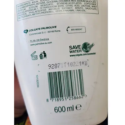 Photo de l’avis officiel: Palmolive Orchidea Crème de bain et de douche — risque: Risque chimique