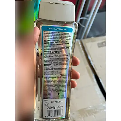 Photo de l’avis officiel: Schwarzkopf Hair Repair capelli appesantiti Shampoo — risque: Risque chimique