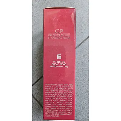 Photo de l’avis officiel: CP Creation Parfum KissRosso — risque: Risque chimique
