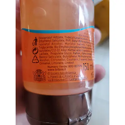 Photo de l’avis officiel: BILBOA Invisible Gel solare protezione 30 alta Gel bronzant — risque: Risque chimique