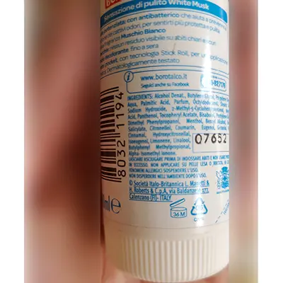 Photo de l’avis officiel: BOROTALCO White Déodorant — risque: Risque chimique