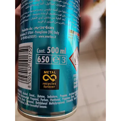 Foto uit de officiële melding: Centro Azzurro Professionale extra strong Haarlak — risico: Chemische risico's