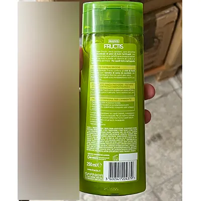 Photo de l’avis officiel: Garnier Shampoo fortificante capelli secchi — risque: Risque chimique