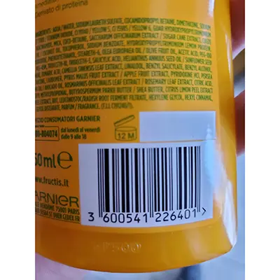 Foto dell’avviso ufficiale: Garnier Shampoo fortificante oil repair 3 — rischio: Rischio chimico
