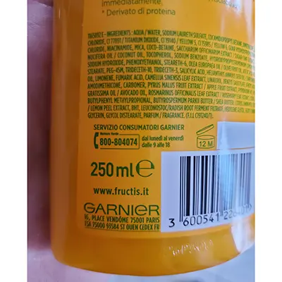 Foto dell’avviso ufficiale: Garnier Shampoo fortificante oil repair 3 — rischio: Rischio chimico