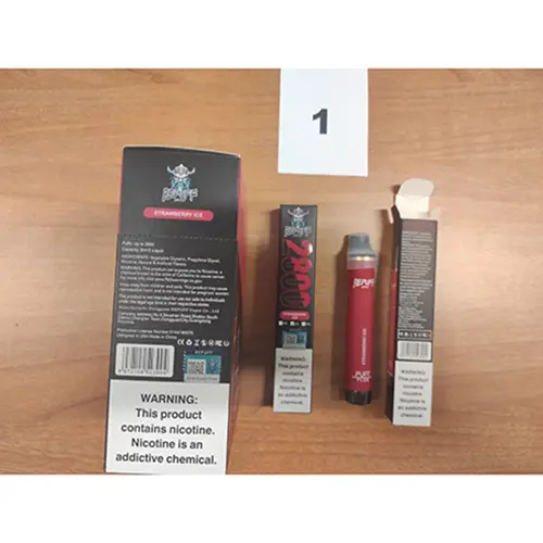 Photo de l’avis officiel: REPUFF 2800 Cigarette électronique jetable — risque: Risque chimique