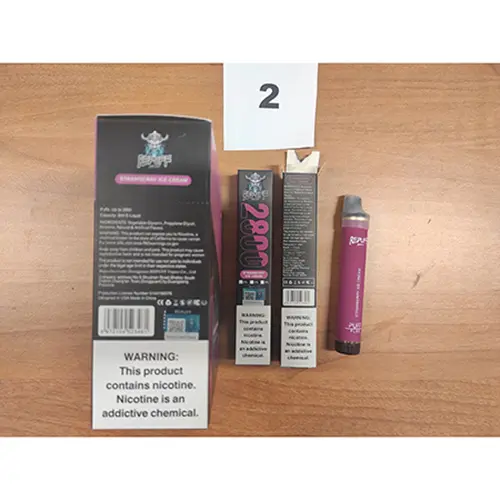 Photo de l’avis officiel: REPUFF Strawberry ice cream Cigarette électronique jetable — risque: Risque chimique