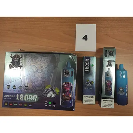 Photo de l’avis officiel: REPUFF Grape ice Cigarette électronique jetable — risque: Risque chimique