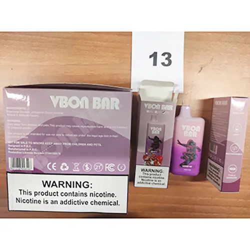 Photo de l’avis officiel: VBON BAR Cherry ice Cigarette électronique jetable — risque: Risque chimique