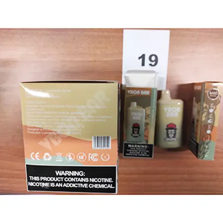 Photo de l’avis officiel: VBON BAR Peach Mango watermelon Cigarette électronique jetable — risque: Risque chimique