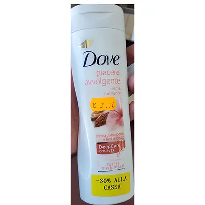 Foto dell’avviso ufficiale: Dove Crema di mandorle e fiori di Ibisco Crema per il corpo — rischio: Rischio chimico