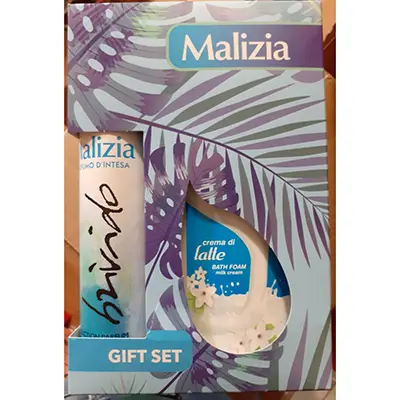 Photo de l’avis officiel: Malizia Gift set Ensemble de cosmétiques — risque: Risque chimique (A12/02355/24)