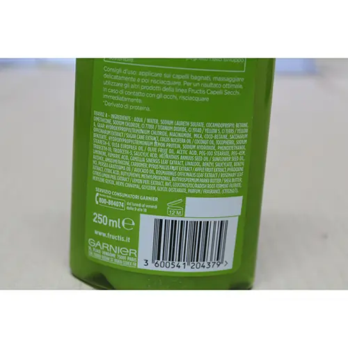 Foto dell’avviso ufficiale: Garnier Fructis capelli secchi Shampoo — rischio: Rischio chimico