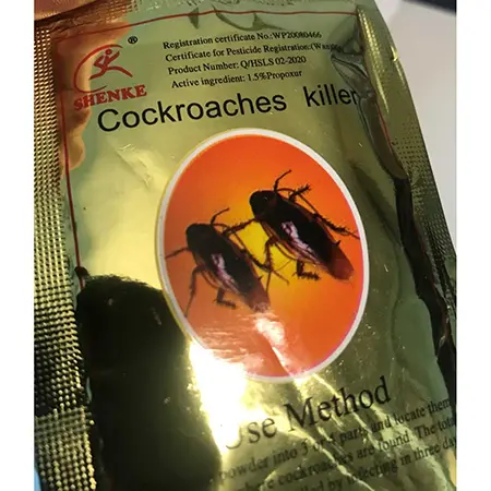 Photo de l’avis officiel: SHENKE Cockroaches killer Insecticide — risque: Risque chimique