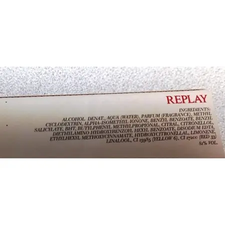 Photo de l’avis officiel: Replay Your fragrance! Refresh Eau de toilette — risque: Risque chimique