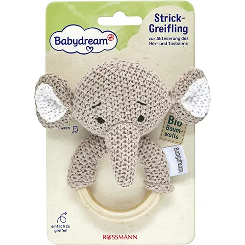 Foto aus der offiziellen Meldung: babydream Strick-Greifling Griffring — Risiko: Ersticken