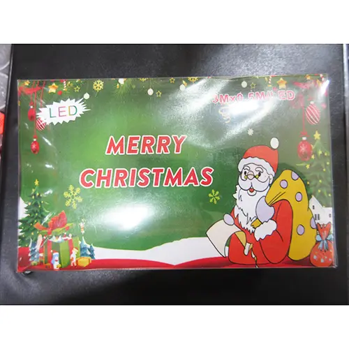 Photo de l’avis officiel: Merry Christmas Chaîne d'éclairage — risque: Choc électrique (A12/02400/24)