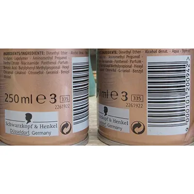 Foto dell’avviso ufficiale: Schwarzkopf HAIRSPRAY MOSCOW glossy shine Ultra STRONG 4 Lacca per capelli — rischio: Rischio chimico